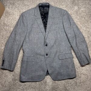 Reiss Mens Grey Wool Cotton Linen Blend Blazer Sport Coat Jacket 46
